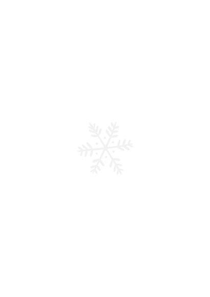 Kerstkaart 'HO HO HO' met sneeuwvlokjes Achterkant