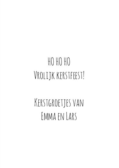 Kerstkaart Ho Ho Ho Vrolijk kerstfeest 3