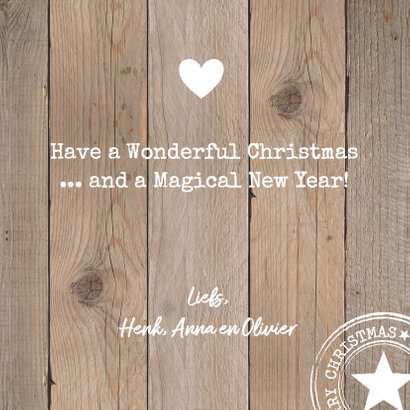 Kerstkaart hout foto stempel - LB 3