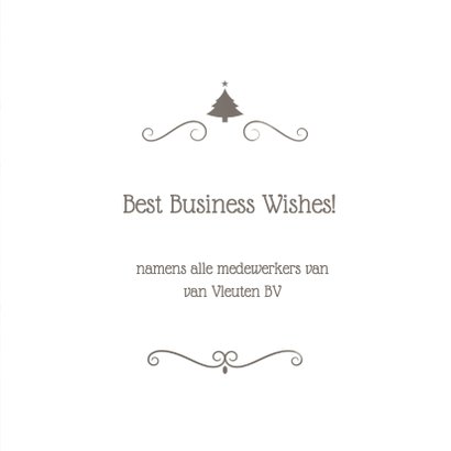 Kerstkaart hout label sneeuw 3