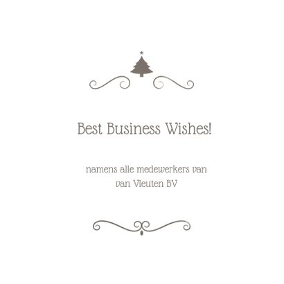 Kerstkaart hout label sneeuw 3