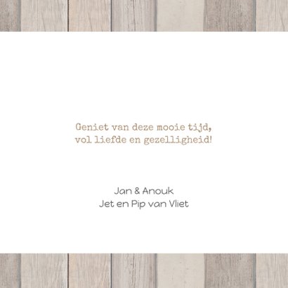 Kerstkaart hout tekst - BC 3