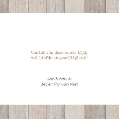Kerstkaart hout tekst - BC 3