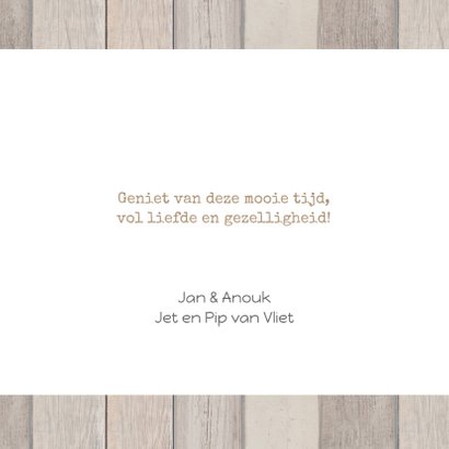 Kerstkaart hout tekst - BC 3