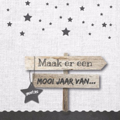 Kerstkaart - houten pijlen 2