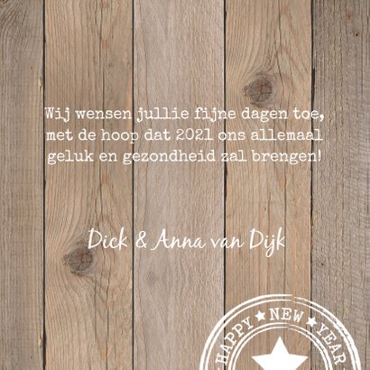 Kerstkaart houtlook hartje foto stempels 3