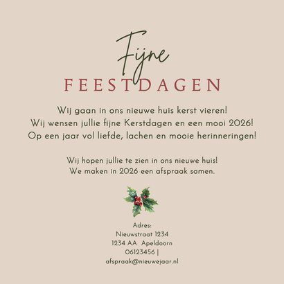 Kerstkaart huisjes in sneeuw voor verhuizen 3