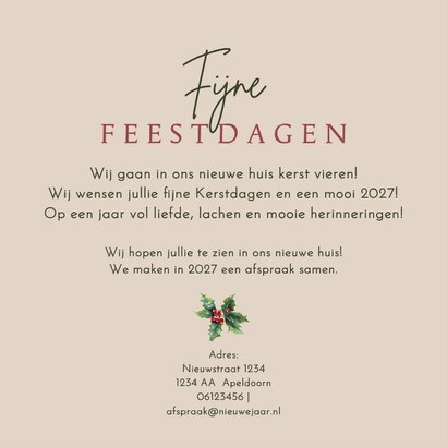 Kerstkaart huisjes in sneeuw voor verhuizen 3