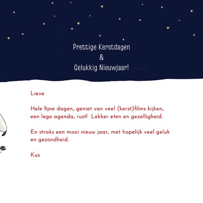 Kerstkaart - IJsbeer en meisje 3