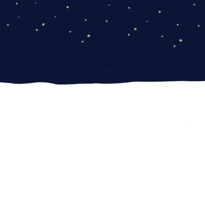 Kerstkaart - IJsbeer en meisje Achterkant