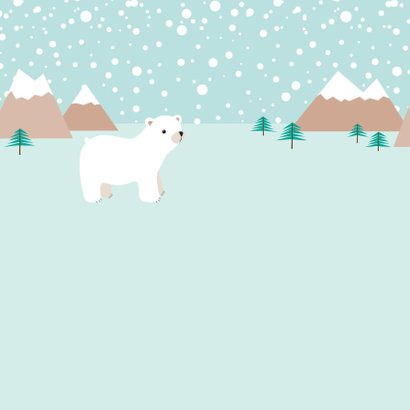 Kerstkaart ijsbeer - HB 2
