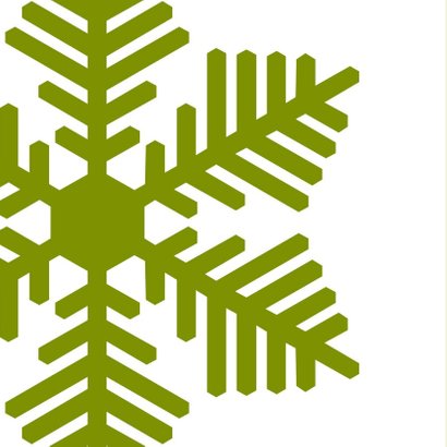 Kerstkaart ijskristal strak groen 2