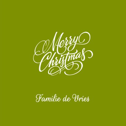 Kerstkaart ijskristal strak groen 3