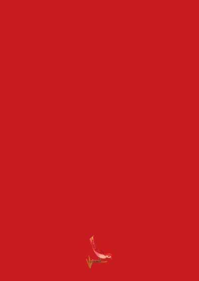 Kerstkaart illustratie kerstbomen en muziek Achterkant