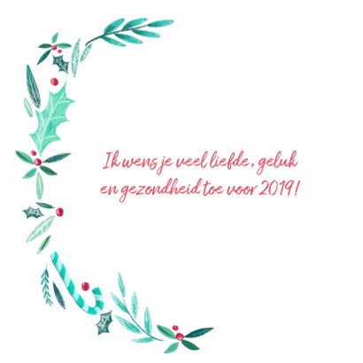 Kerstkaart illustratie lettering 2019 2