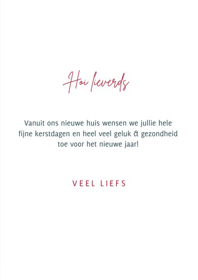 Kerstkaart illustratie van rode pickup en drie foto's 3