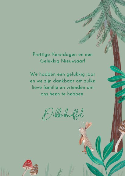 Kerstkaart illustratie woodland wonders bos dieren 3