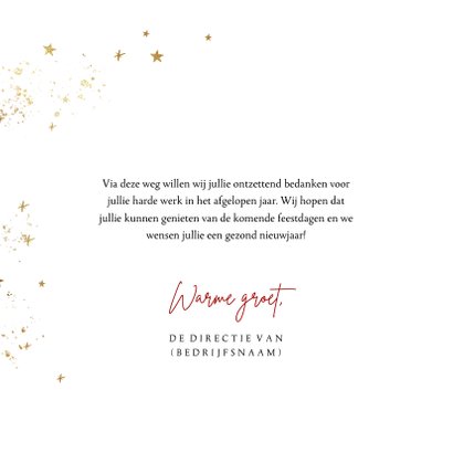 Kerstkaart jaartal 2022 verf goudspetters sterren 3
