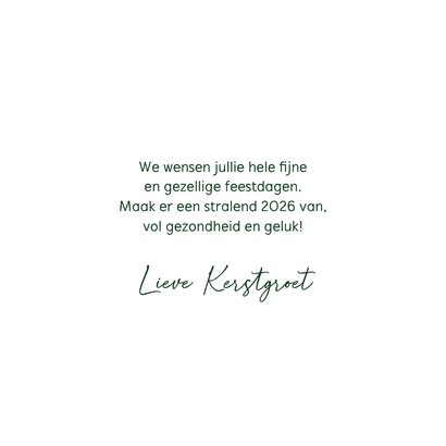 Kerstkaart jaartal 2026 groen 3