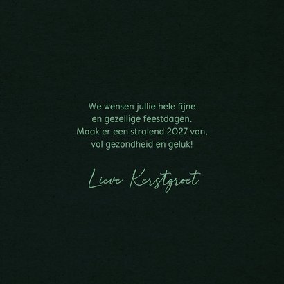 Kerstkaart jaartal 2027 groen 3