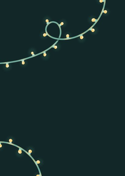 Kerstkaart jingle all the way kerstlampjes 2