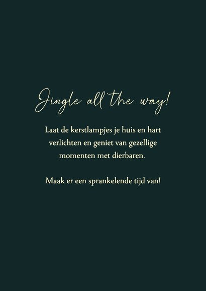 Kerstkaart jingle all the way kerstlampjes 3