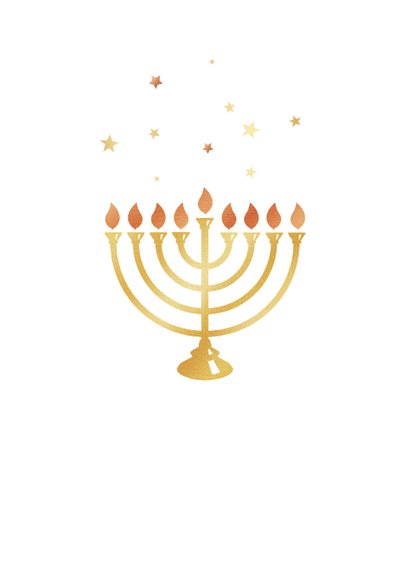 Kerstkaart Joods Chanoeka Sameach kaarsen lichtjes foto 2