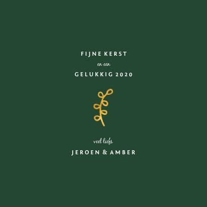 Kerstkaart 'joy to the world' goudlook 3
