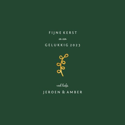 Kerstkaart 'joy to the world' goudlook 3