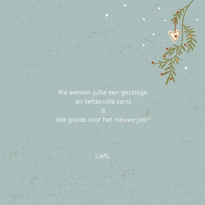 Kerstkaart - kabouter met vogel 3
