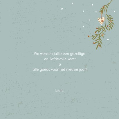 Kerstkaart - kabouter met vogel 3