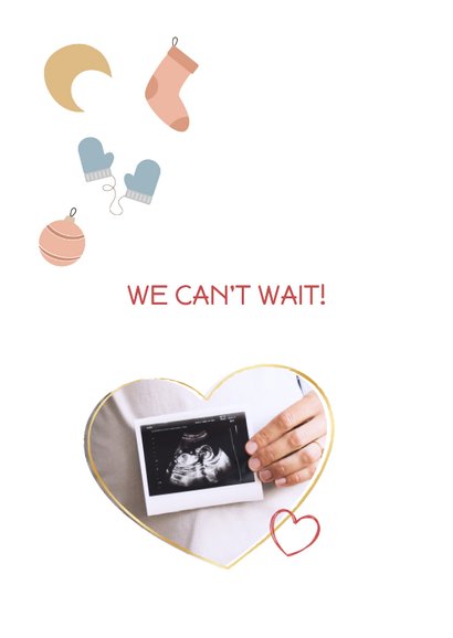 Kerstkaart kalender baby op komst 2