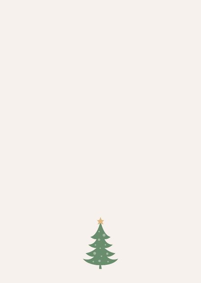 Kerstkaart kalender baby op komst Achterkant
