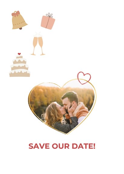 Kerstkaart kalender Save the date 2