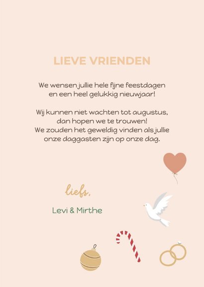 Kerstkaart kalender Save the date 3