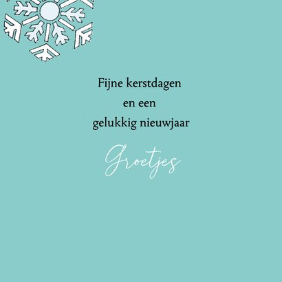 Kerstkaart - Kat sneeuwsterren 3