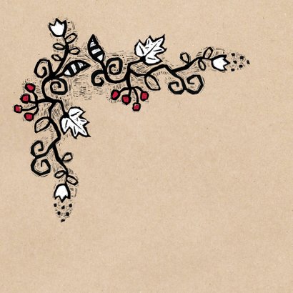 Kerstkaart kerst & bloemen - MW 2