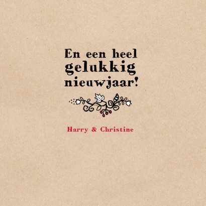 Kerstkaart kerst & bloemen - MW 3