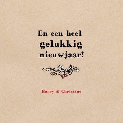 Kerstkaart kerst & bloemen - MW 3