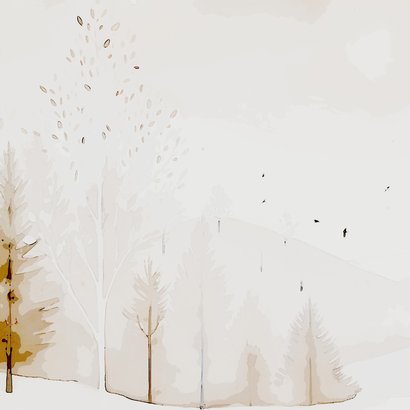 Kerstkaart kerst konijn bos Achterkant