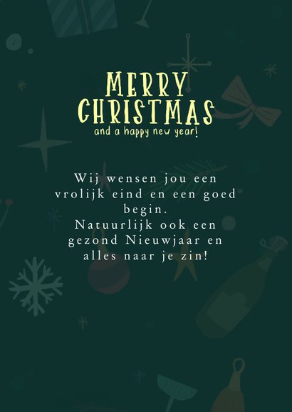 Kerstkaart kerst patroon 3