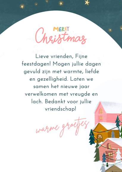 Kerstkaart kerstavond op de Noordpool  3