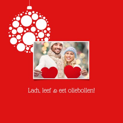 Kerstkaart kerstbal cirkels en tekst 2