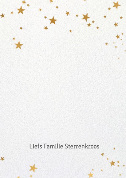 Kerstkaart kerstbal goudgele kleur 3
