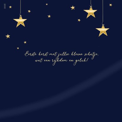 Kerstkaart kerstbal met baby 2