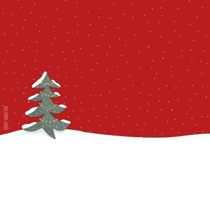 Kerstkaart - kerstbal met Rudolf 2