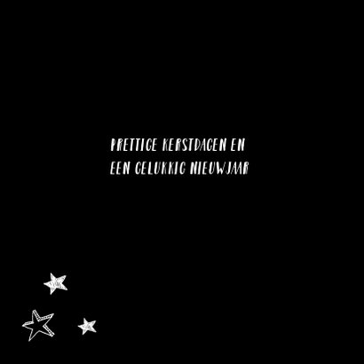 Kerstkaart kerstbal zwart-wit 2