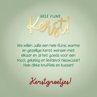 Kerstkaart kerstballen kerstkrans 'Fijne Kerst!' 3