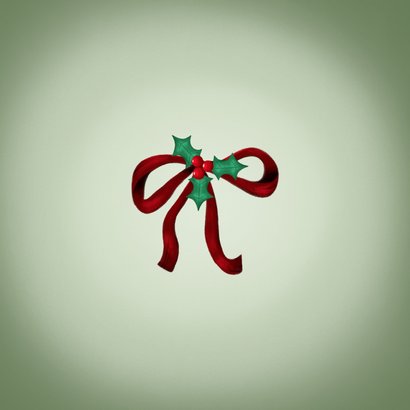 Kerstkaart kerstballen kerstkrans 'Fijne Kerst!' Achterkant