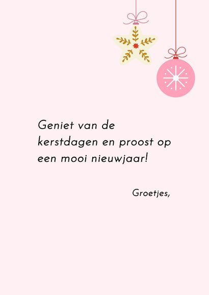 Kerstkaart kerstballen Vrienden GHZ 3